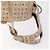 Mochila MCM Vicetos Logogram PVC Leather Ivory Gold Auth 179462 Dourado Cru - vista 9