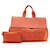 Hermès Borsa Hermes Valparaiso MM Potiron Arancione Pelle Panno