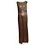 Jenny Packham Pailletten-Maxikleid Abendkleid Golden Bronze