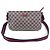 Gucci Bolsa de ombro em canvas monograma GG Marrom Vermelho