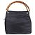 Gucci Borsa a tracolla in nylon con manico in bambù Nero