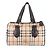 Burberry Borsa Boston Haymarket Check Rosso Beige