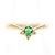 Autre Marque 18K Gelbgold-Ring mit Smaragd und Diamant Golden