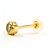 Autre Marque Orecchini a lobo in oro giallo 18K e diamante D'oro