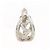 Autre Marque Orecchini a lobo in oro bianco 18K e diamanti D'oro