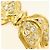 Autre Marque 18K Gelbgold-Ring mit Diamant Golden - Ansicht 2