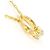 Autre Marque Collana in oro giallo 18K con acquamarina e diamante D'oro - vista 2