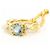 Autre Marque Collana in oro giallo 18K con acquamarina e diamante D'oro - vista 4