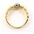 Autre Marque Platin- und Gelbgold-Ring mit Diamant Golden - Ansicht 2