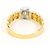 Autre Marque Platin- und Gelbgold-Ring mit Diamant Golden - Ansicht 3