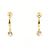 Autre Marque Orecchini a clip in oro giallo 18K con zaffiri bianchi Bianco D'oro