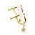 Autre Marque Orecchini a clip in oro giallo 18K con zaffiri bianchi Bianco D'oro - vista 2