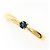 Autre Marque 18K Gelbgold-Ring mit Saphir Golden