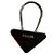Chaveiro Prada Logo Triangular em metal Preto