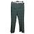 Prada Black & Teal Herringbone Wool Blend Trousers Light green