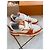 Louis Vuitton LV Trainer Signature #54 Sneakers Orange Blanc Bianco Arancione - vista 4