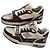 Louis Vuitton LV Trainer Sneakers in pelle marrone e crema Bianco Beige