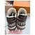 Louis Vuitton LV Trainer Sneakers in pelle marrone e crema Bianco Beige - vista 5