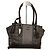Borsa Coach Signature monogram in tela rivestita - Nero Grigio