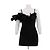 Jacquemus Schwarzes Kleid le raphia