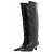 Khaite Botas de charol con efecto piel de cocodrilo Negro