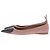 Alaïa Ballerine in camoscio beige e vernice nera - vista 3