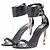 Balmain Sandali in pelle nera Nero
