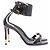 Balmain Sandali in pelle nera Nero - vista 4