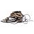 Sandali con tacco Valentino Garavani Rockstud con lacci in pelle nera Nero - vista 3