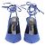 Attico Mule in raso blu con lacci - vista 2