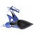 Attico Mule in raso blu con lacci - vista 6