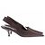 Décolleté slingback Totême in raso marrone taglia 37 - vista 4