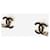 Chanel Orecchini a quadrifoglio CC oro e nero D'oro - vista 2