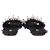 Miu Miu Sandali in pelliccia neri Nero - vista 5