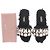 Miu Miu Sandali in pelliccia neri Nero - vista 6