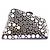 Attico Pochette con ornamenti a specchio Argento