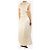 Brunello Cucinelli Abito maxi con scollo a V e dettagli monili - Crema - taglia S Crudo - vista 2
