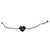 Bracciale charm Chanel Coco Mark Heart Faux Pearl D'oro - vista 3