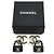 Orecchini Chanel in pelle nera e borchie placcati in oro Nero - vista 5