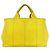 Tote Prada Canapa 2-Way Logo Canvas Schultertasche Gelb - Ansicht 3