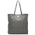 Prada Triangle Logo Plate Tote Bag aus grauem Saffiano-Leder Braun