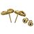 Orecchini Filo Stud da donna Fendi, Oro D'oro - vista 4