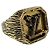 Louis Vuitton Men's Bague Wood Signet Ring, Size 20