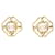 Timeless Orecchini a clip Chanel Coco Mark Bianco D'oro  - vista 1
