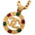 Collana Chanel Coco Mark Gripoix Rosso D'oro Verde  - vista 1