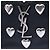 Saint Laurent Borsa a tracolla Blogger in pelle di vitello nera con borchie e monogramma a cuore Nero - vista 5