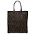 Fendi Vertikaler Tote aus braunem Zucca-Canvas