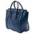 Céline Celine Blue Mini Bicolor Leder Luggage Tote Tasche Blau - Ansicht 2