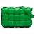 Bolsa transversal Bottega Veneta Cassette em napa verde com padrão Intrecciato e acolchoado
