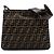 Borsa a tracolla Fendi in tela Zucca marrone
